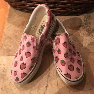 Vans Strawberry Slip Ons